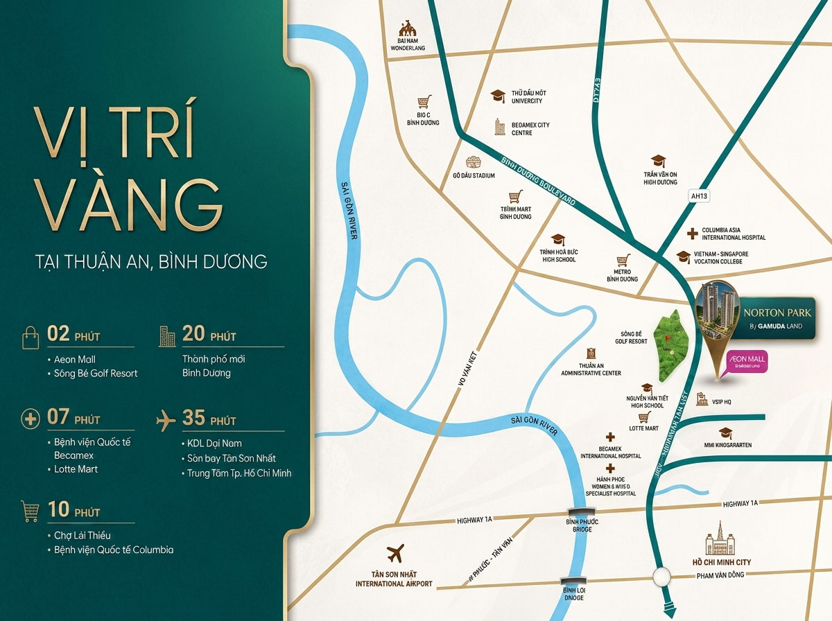 vị trí dự án norton park